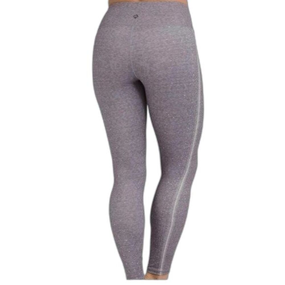 Prana Gray & White Pillar Printed Leggings Size‎ L